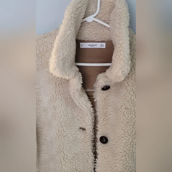 Mango 3 button sherpa jacket - Picture 7 of 11